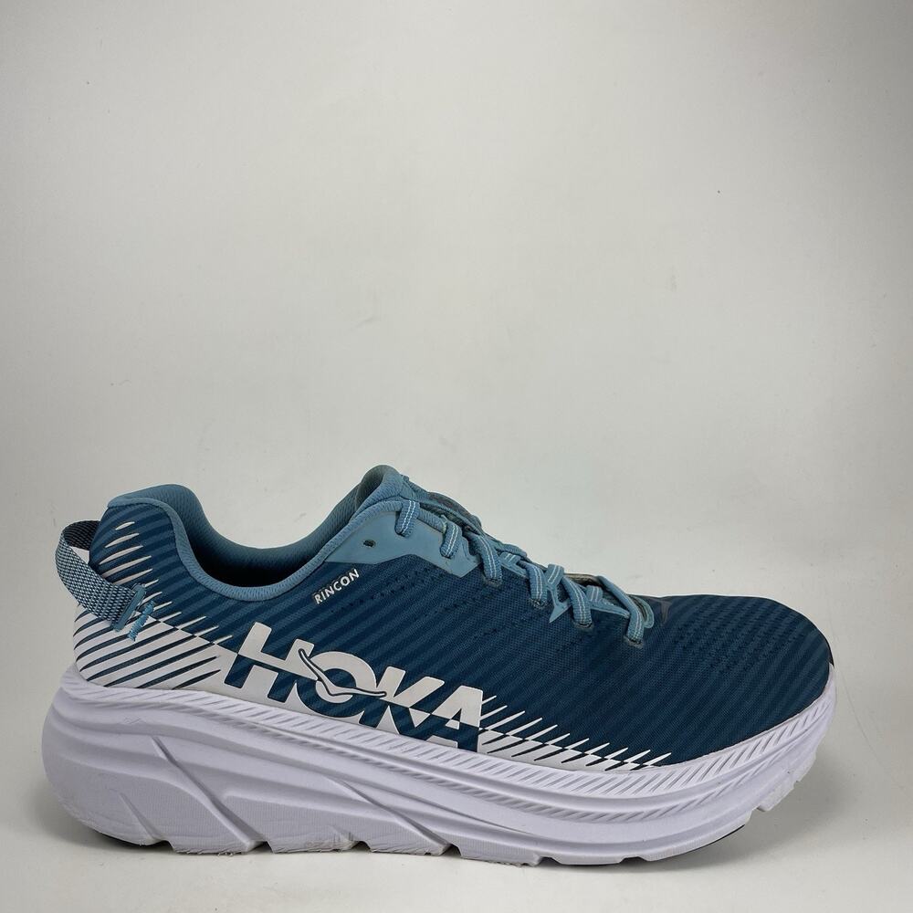 Hoka Rincon 2 Cushion Shoes Men 12 Blue/Moonlight White Gym Sneakers Running